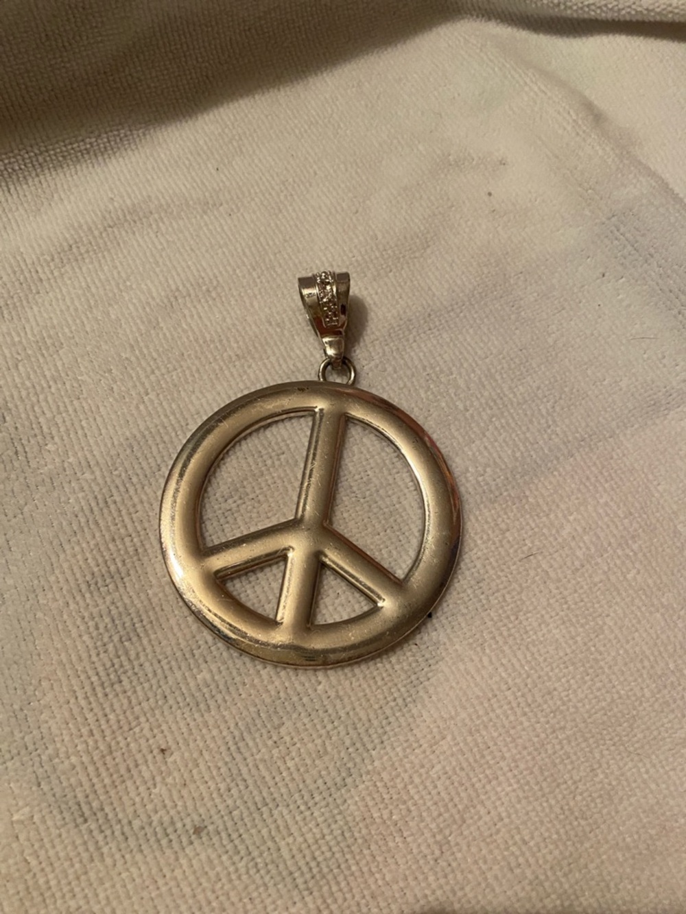 Large Peace Sign Pendant Women's Jewelry
